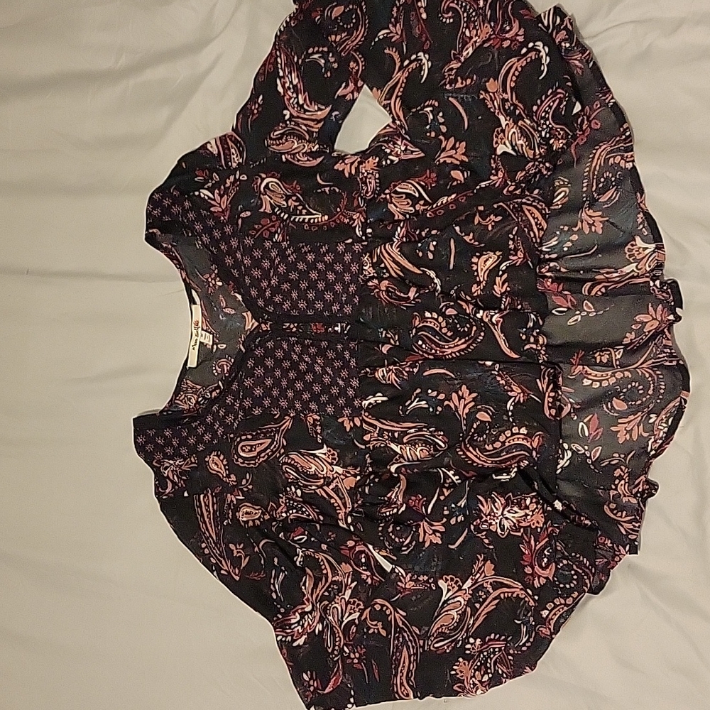 Long Sleeve Mesh Blouse For Women